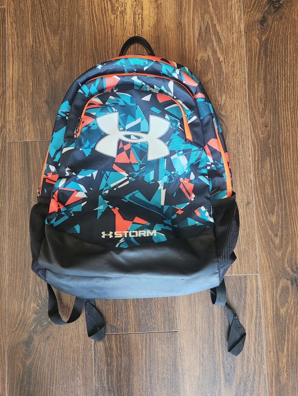 Under Armour Storm Geometric Backpack - Teal/Orange/Black